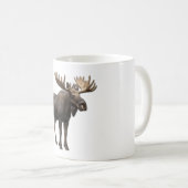 REALISTIC MOOSE DESIGN. SAMER BRASIL コーヒーマグカップ (正面右)