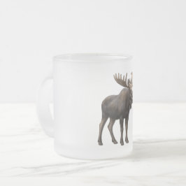 REALISTIC MOOSE DESIGN. SAMER BRASIL フロストグラスマグカップ