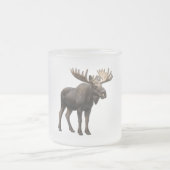 REALISTIC MOOSE DESIGN. SAMER BRASIL フロストグラスマグカップ (中央)