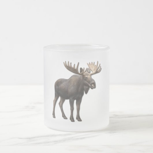 REALISTIC MOOSE DESIGN. SAMER BRASIL フロストグラスマグカップ (中央)
