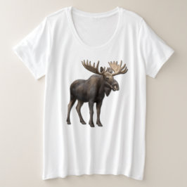 REALISTIC MOOSE DESIGN. SAMER BRASIL プラスサイズTシャツ