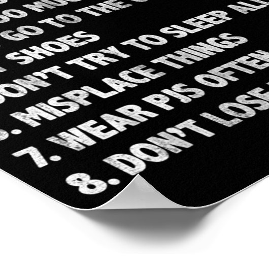 Realistic New Year's Resolutions Sayings Quote Fun ポスター (角)