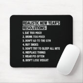 Realistic New Year's Resolutions Sayings Quote Fun マウスパッド (マウス)