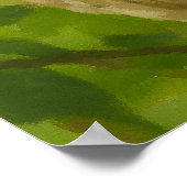 Realistic Owl Painting in Woodland Setting ポスター (角)