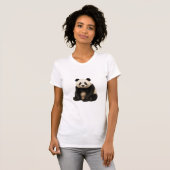 Realistic Panda Charm T-Shirt Tシャツ (正面フル)