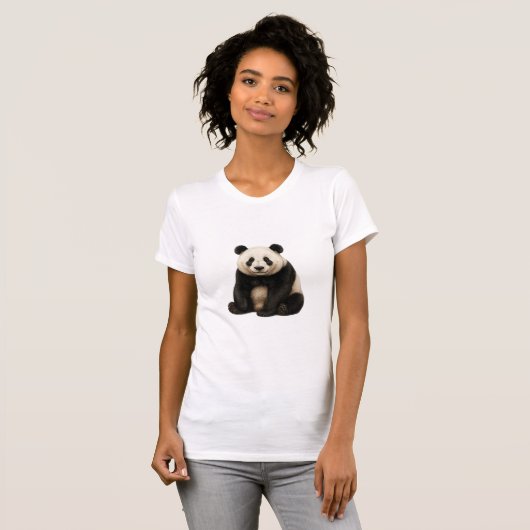 Realistic Panda Charm T-Shirt Tシャツ (正面フル)