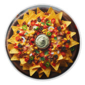 Realistic Plate of Nachos Funny セラミックノブ (正面)