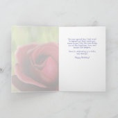 Realistic Red Rose Birthday Card カード (内部)