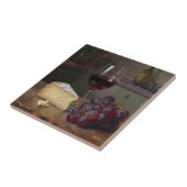 Realistic Red Wine Cheese Grapes Still Life タイル (側面)