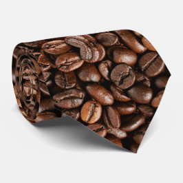 Realistic Roasted Coffee Pattern ネクタイ
