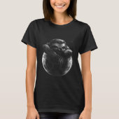 Realistic Sloth Sleeping Moon Tシャツ (正面)
