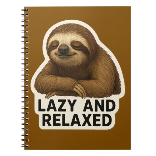 Realistic Sloth Sticker ノートブック (正面)