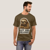 Realistic Sloth Sticker Tシャツ (正面フル)