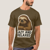 Realistic Sloth Sticker Tシャツ (正面)