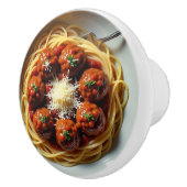 Realistic Spaghetti and Meatballs Food Kitchen セラミックノブ (右)