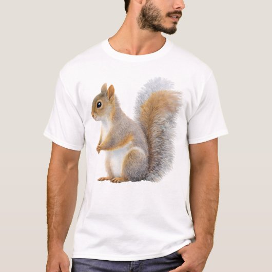 Realistic Squirrel Portrait Tシャツ (正面)