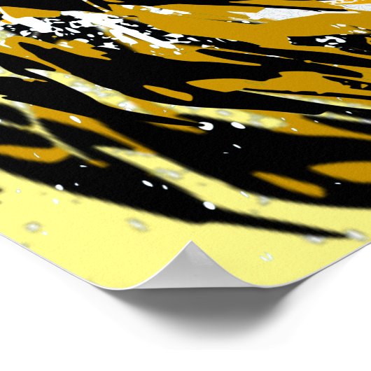 Realistic Tiger Poster - Beige Tiger Head Drawing  ポスター (角)