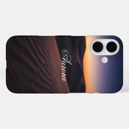 Realistic Twilight Desert Dunes Landscape  Case-Mate iPhoneケース (裏面 (横))