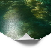 Realistic Underwater Sea Turtle in Zakynthos フォトプリント (角)