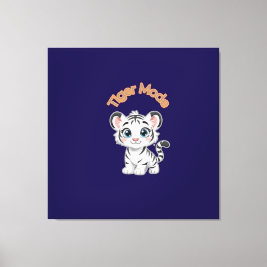 Realistic White Tiger – Photorealistic Wildlife Ar キャンバスプリント (正面)