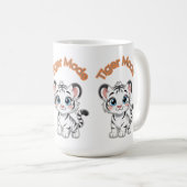 Realistic White Tiger – Photorealistic Wildlife Ar コーヒーマグカップ (正面右)