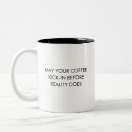 Reality Coffee Humor Mug ツートーンマグカップ