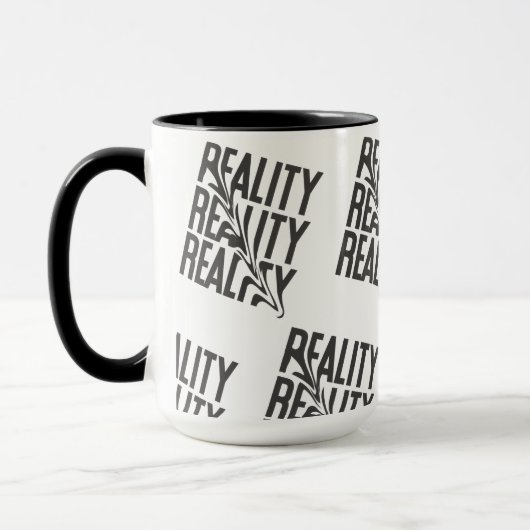 Reality Distortion Typography| モダン・アブストラクト マグカップ (左)
