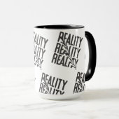 Reality Distortion Typography| モダン・アブストラクト マグカップ (正面右)