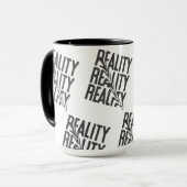 Reality Distortion Typography| モダン・アブストラクト マグカップ (正面左)