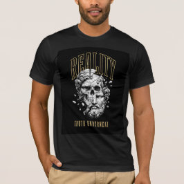 Reality Truth Underneath - Greek Statue Skull Tシャツ