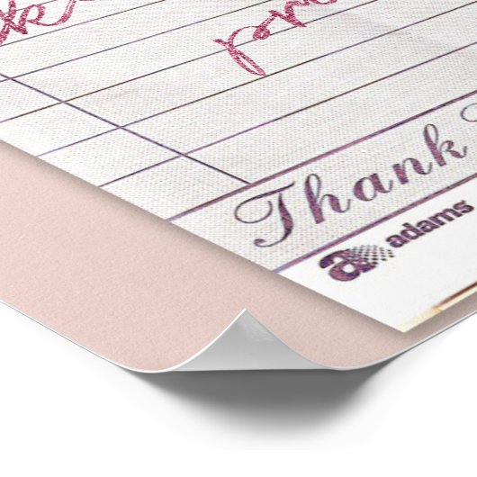 Really かわいらし Guest Check Poster ポスター (角)