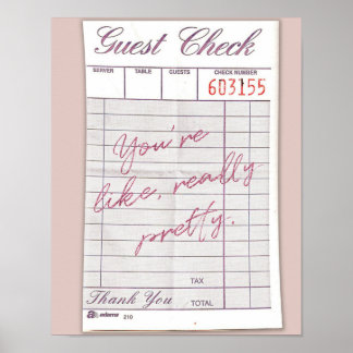 Really かわいらし Guest Check Poster ポスター