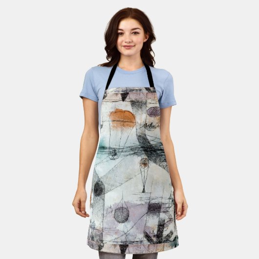 Realm of Air Paul Klee抽象芸術表現者 エプロン (着用した状態)