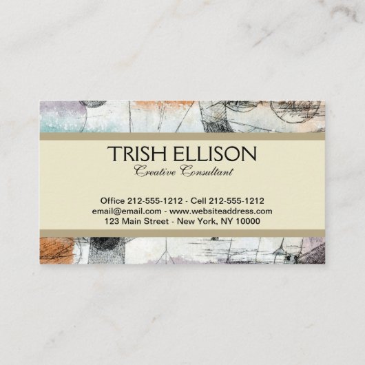 Realm of Air Paul Klee抽象芸術表現者 名刺 (裏面)