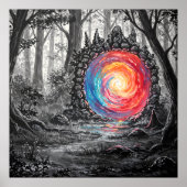 Realm Portal -カラフルファンタジーイラストレーションスタイル ポスター (正面)