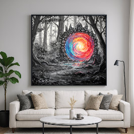 Realm Portal -カラフルファンタジーイラストレーションスタイル ポスター