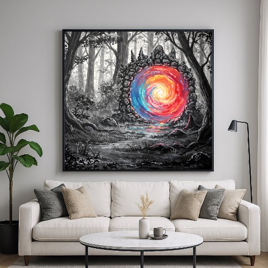 Realm Portal -カラフルファンタジーイラストレーションスタイル ポスター