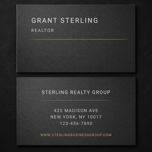 Realtor Black Professional  名刺