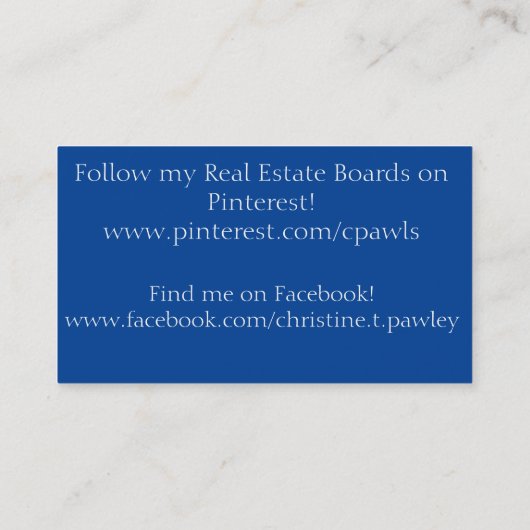 Realtor Business Card 名刺 (裏面)