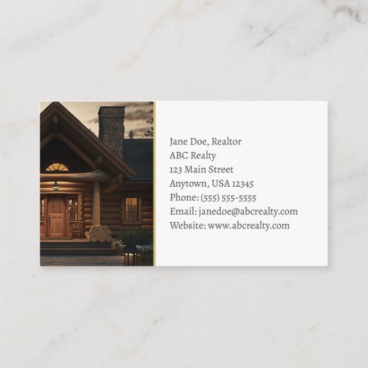 Realtor Business Card Visitenkarte 名刺 (裏面)