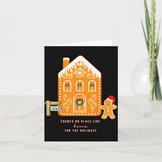 Realtor Christmas Funny Realtor Holiday Gingerbrea カード (正面)