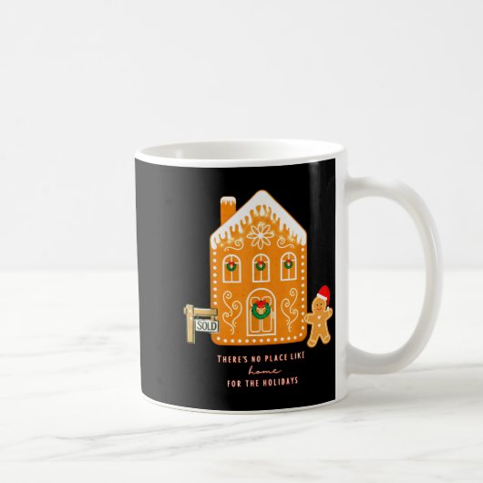 Realtor Christmas Funny Realtor Holiday Gingerbrea コーヒーマグカップ (右)