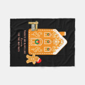 Realtor Christmas Funny Realtor Holiday Gingerbrea フリースブランケット (正面(横))