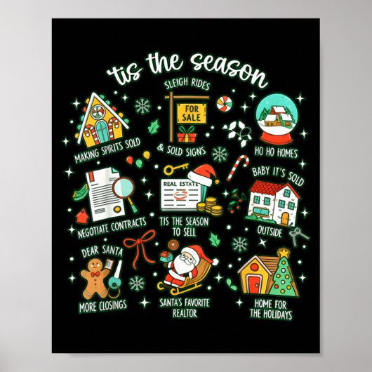 Realtor Christmas Realtor Christmas Real Estate Ch ポスター (正面)