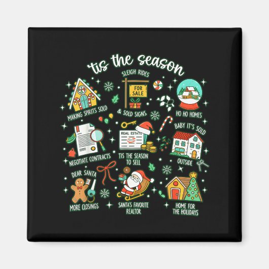 Realtor Christmas Realtor Christmas Real Estate Ch マグネット (正面)