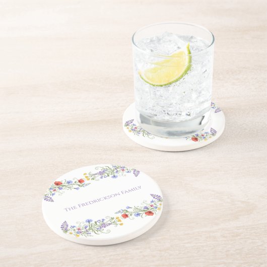 Realtor Client Gift - Floral Family Coaster コースター (側面)