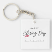 Realtor Closing Day | ミニマリスト新築オーナー キーホルダー (正面)