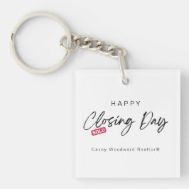 Realtor Closing Day | ミニマリスト新築オーナー キーホルダー
