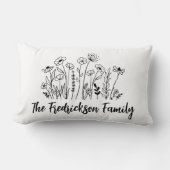 Realtor Closing Gift Family Wildflower Pillow ランバークッション (正面)