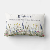 Realtor Closing Gift Wildflower Welcome Pillow ランバークッション (正面)
